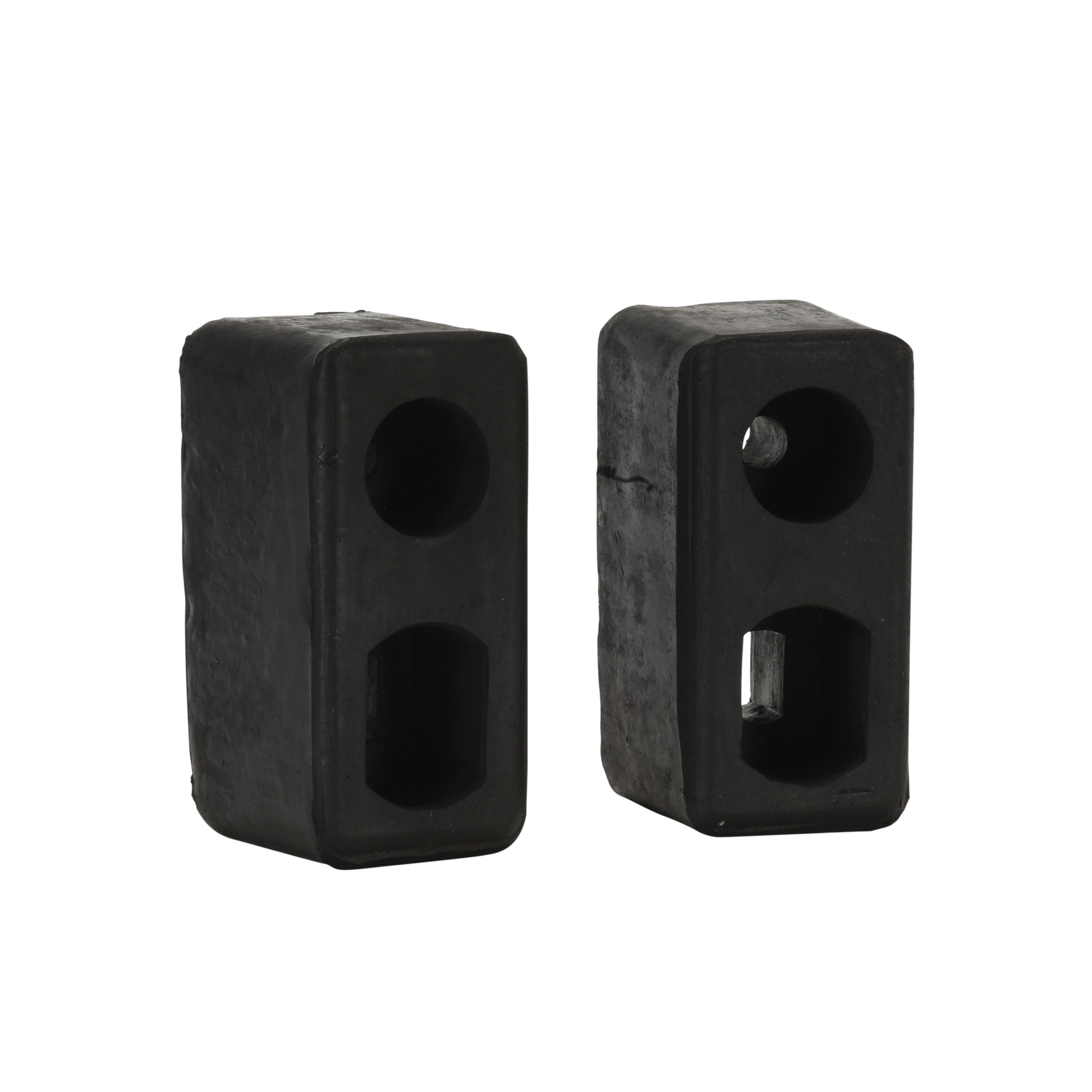 Vestil Rubber Trailer Crane Bumper 6 In. x 3 In. x 3-3/16 In. 2 Pack Black